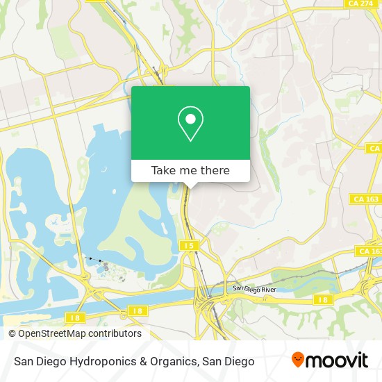 Mapa de San Diego Hydroponics & Organics