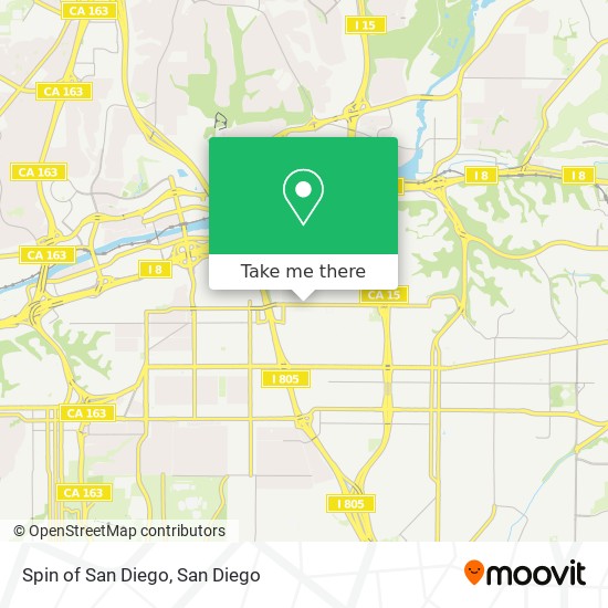 Mapa de Spin of San Diego