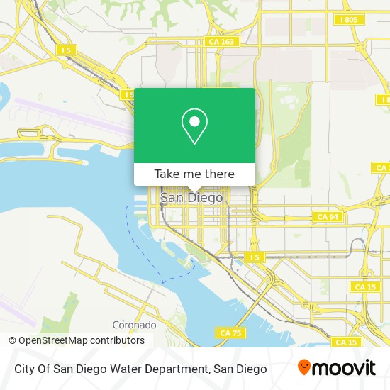 City Of San Diego Water Department map