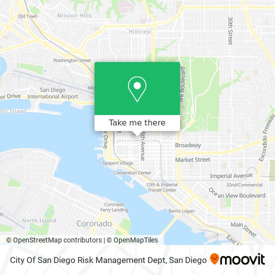 City Of San Diego Risk Management Dept map