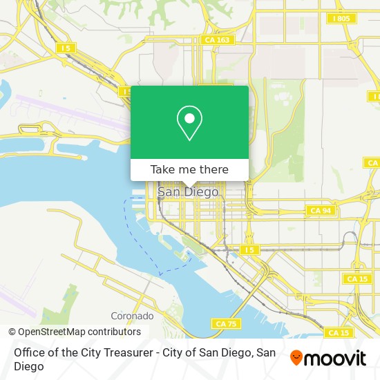 Mapa de Office of the City Treasurer - City of San Diego