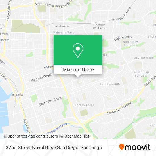 Mapa de 32nd Street Naval Base San Diego