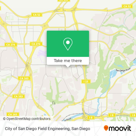 Mapa de City of San Diego Field Engineering
