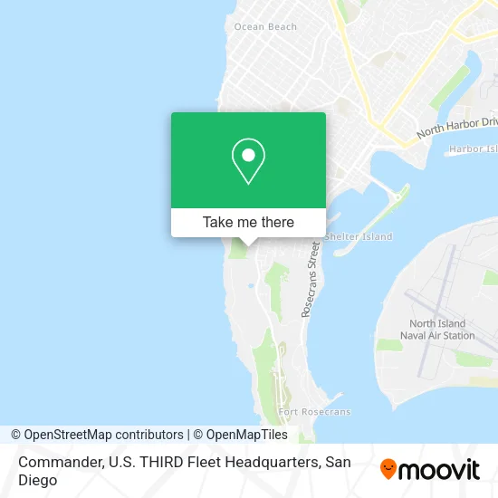 Commander, U.S. THIRD Fleet Headquarters map