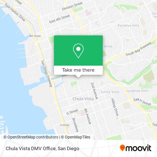 Chula Vista DMV Office map