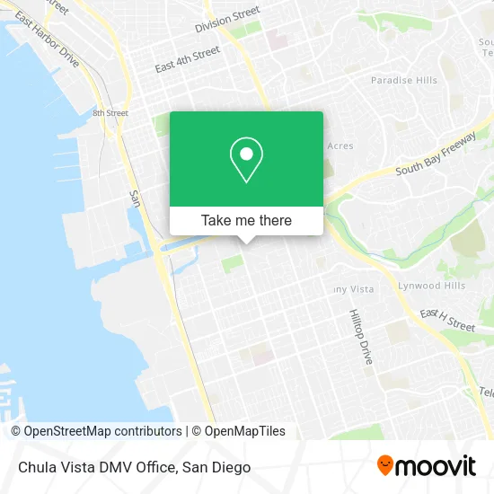 Chula Vista DMV Office map