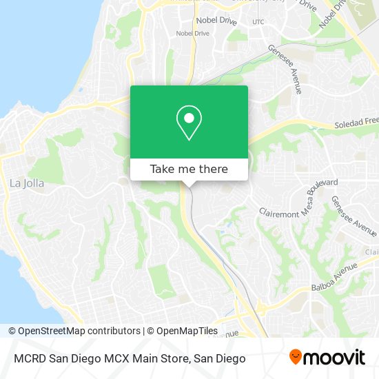 MCRD San Diego MCX Main Store map
