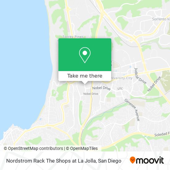 Mapa de Nordstrom Rack The Shops at La Jolla
