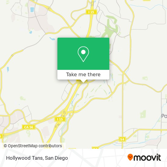 Hollywood Tans map