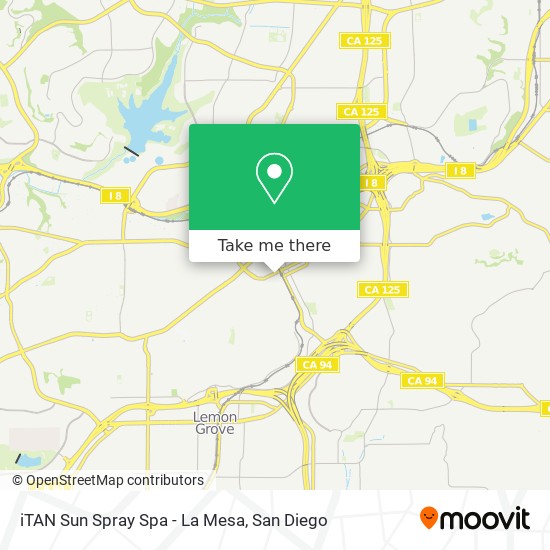 iTAN Sun Spray Spa - La Mesa map