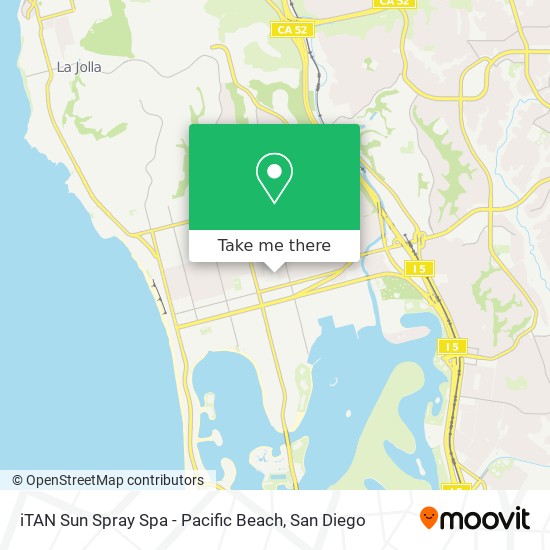 iTAN Sun Spray Spa - Pacific Beach map