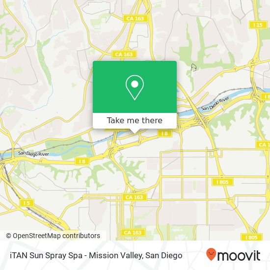 iTAN Sun Spray Spa - Mission Valley map