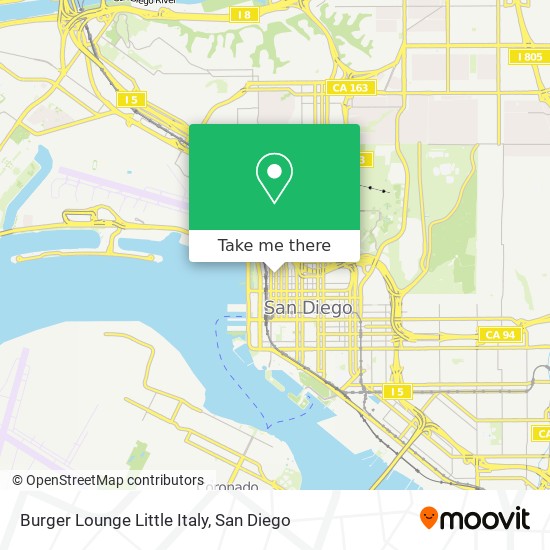 Burger Lounge Little Italy map