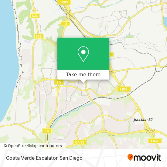 Costa Verde Escalator map