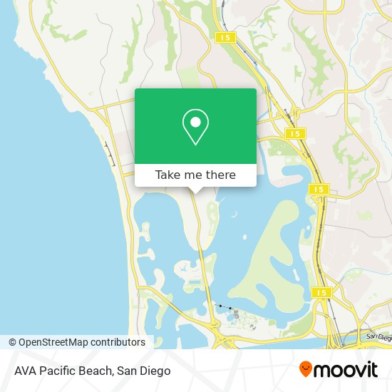 AVA Pacific Beach map