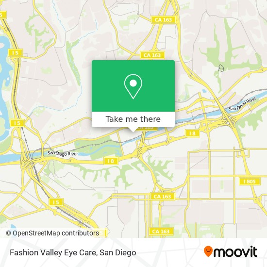 Mapa de Fashion Valley Eye Care