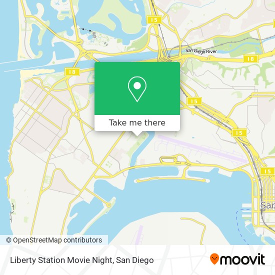 Liberty Station Movie Night map