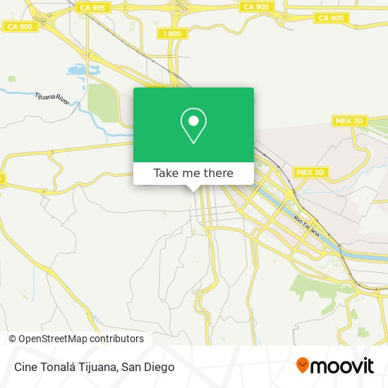 Mapa de Cine Tonalá Tijuana