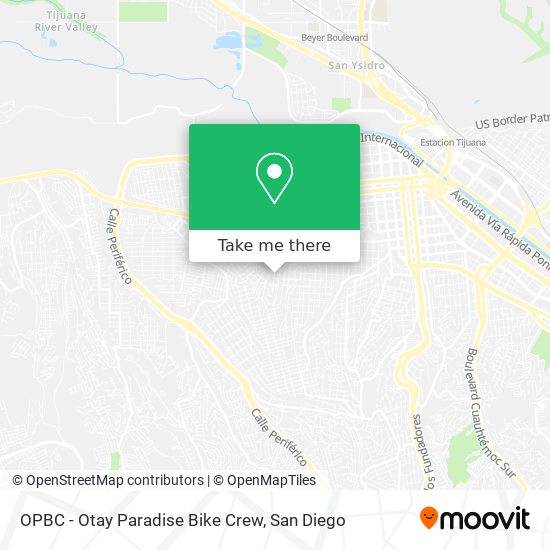 Mapa de OPBC - Otay Paradise Bike Crew