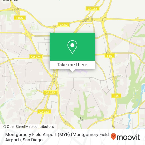 Montgomery Field Airport (MYF) (Montgomery Field Airport) map