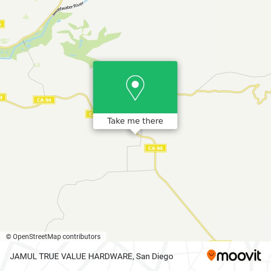 Mapa de JAMUL TRUE VALUE HARDWARE