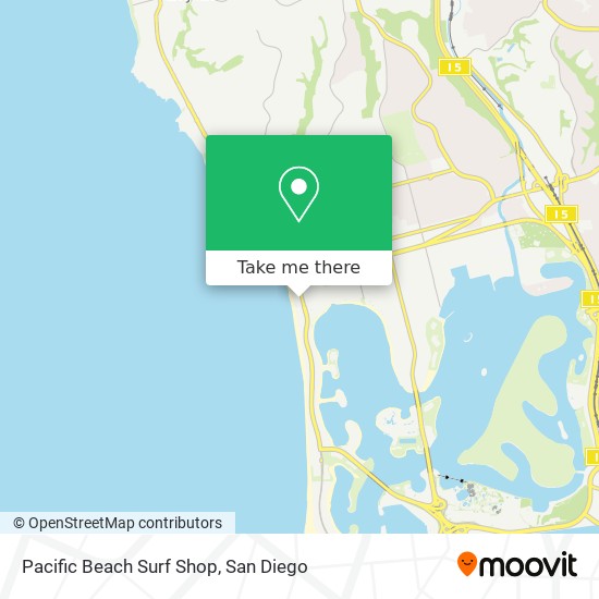 Pacific Beach Surf Shop map