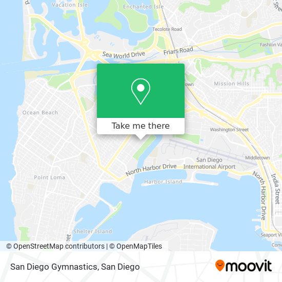 Mapa de San Diego Gymnastics