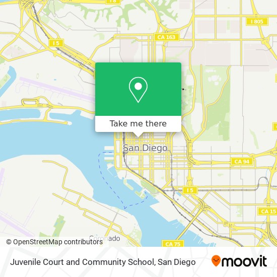 Juvenile Court and Community School map