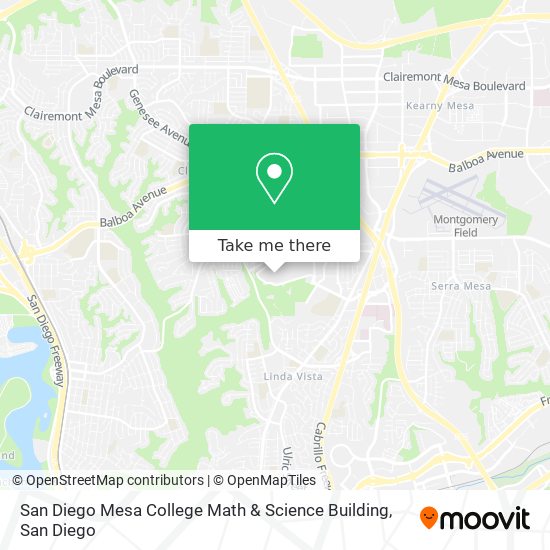 Mapa de San Diego Mesa College Math & Science Building