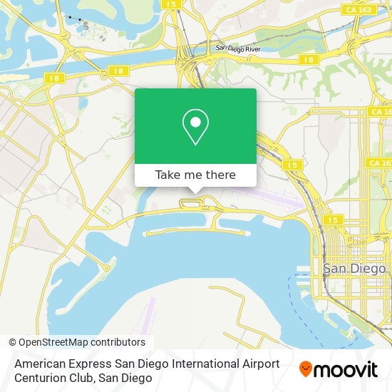 Mapa de American Express San Diego International Airport Centurion Club