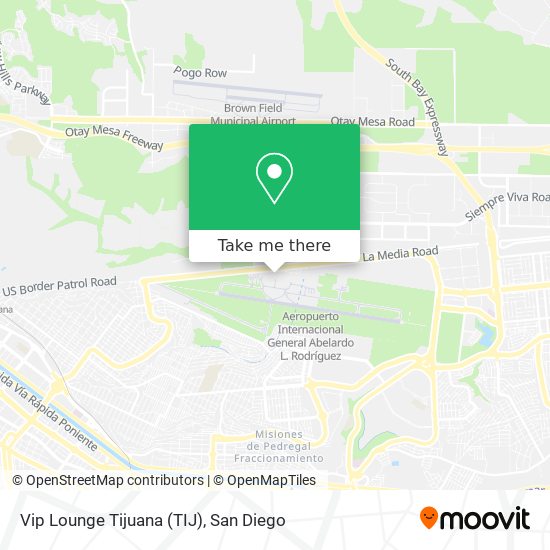 Mapa de Vip Lounge Tijuana (TIJ)
