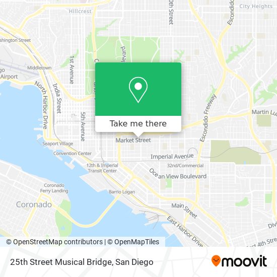 Mapa de 25th Street Musical Bridge