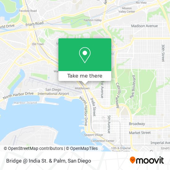 Bridge @ India St. & Palm map