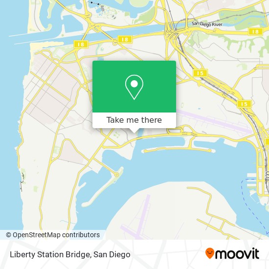 Mapa de Liberty Station Bridge