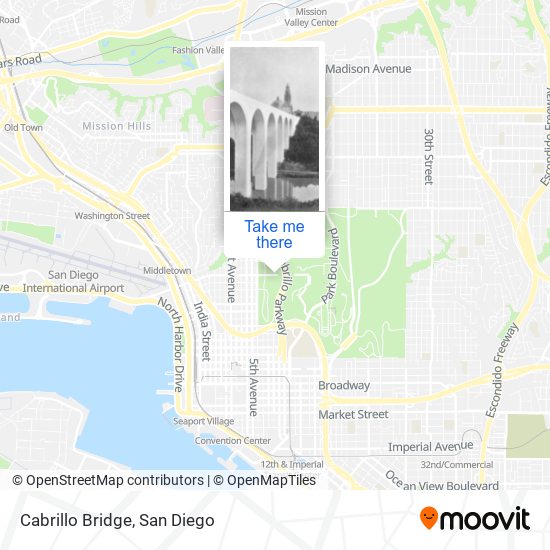 Cabrillo Bridge map