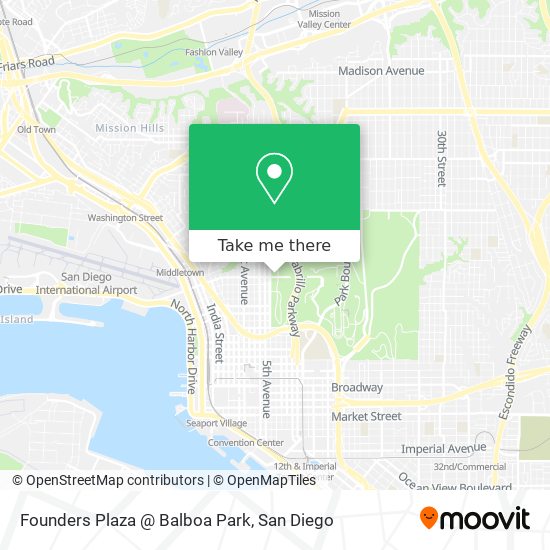 Founders Plaza @ Balboa Park map