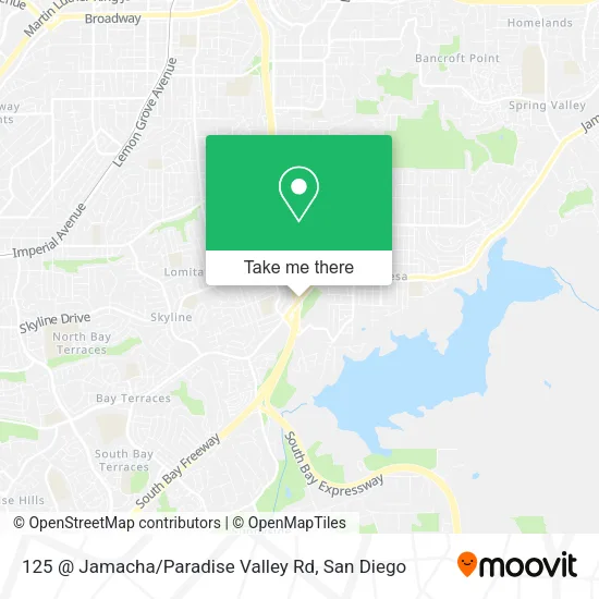 Mapa de 125 @ Jamacha / Paradise Valley Rd