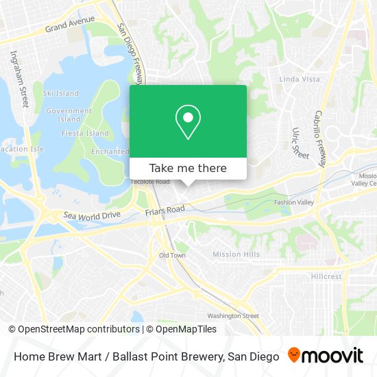 Mapa de Home Brew Mart / Ballast Point Brewery