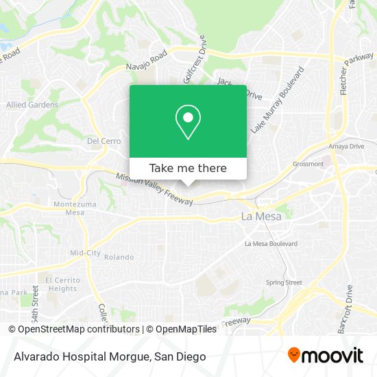 Mapa de Alvarado Hospital Morgue