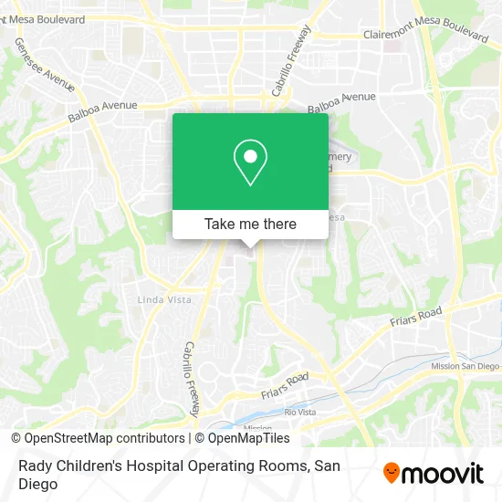 Rady Children's Hospital Operating Rooms map