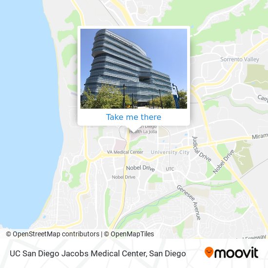 Mapa de UC San Diego Jacobs Medical Center