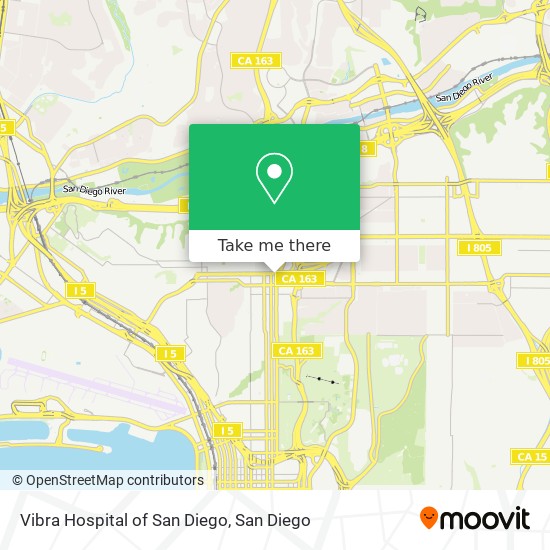 Mapa de Vibra Hospital of San Diego