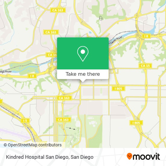 Mapa de Kindred Hospital San Diego