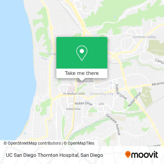 Mapa de UC San Diego Thornton Hospital