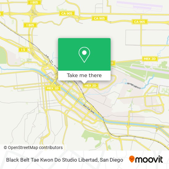 Black Belt Tae Kwon Do Studio Libertad map