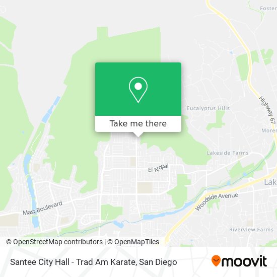 Santee City Hall - Trad Am Karate map