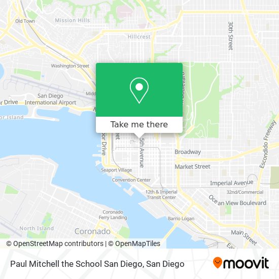 Mapa de Paul Mitchell the School San Diego