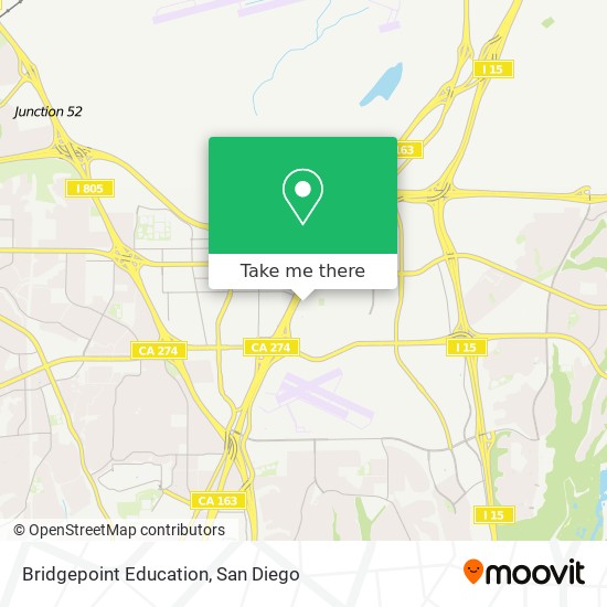 Mapa de Bridgepoint Education