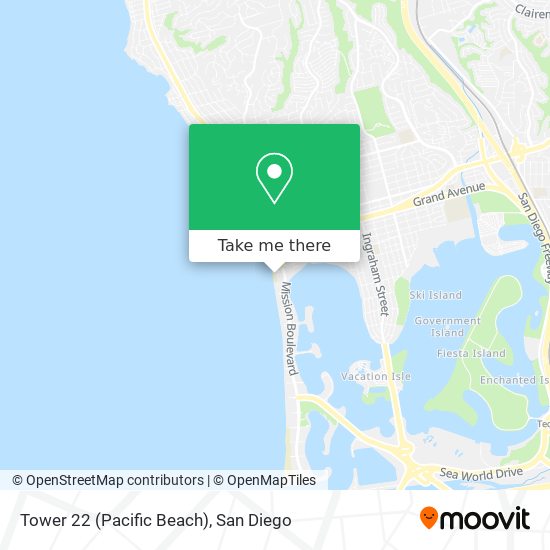 Tower 22 (Pacific Beach) map