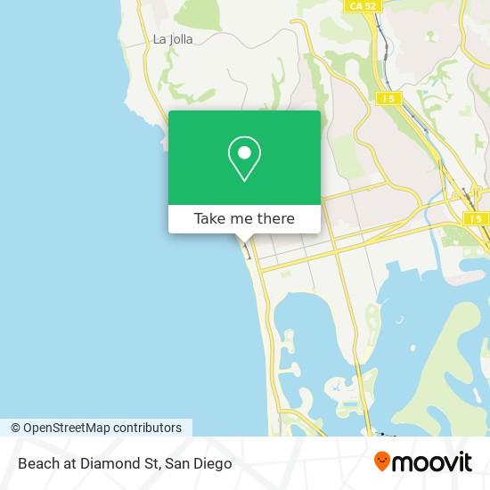 Beach at Diamond St map